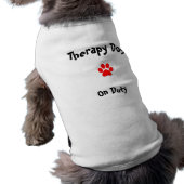 Therapy Dog on duty T-Shirt (Back)