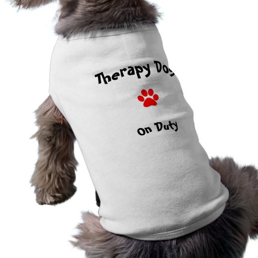 Therapy Dog on duty T-Shirt (Back)