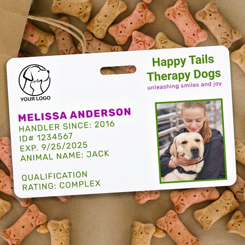 Therapy Dog Photo ID Badge