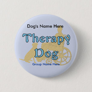 Therapy Dog Pinback Button