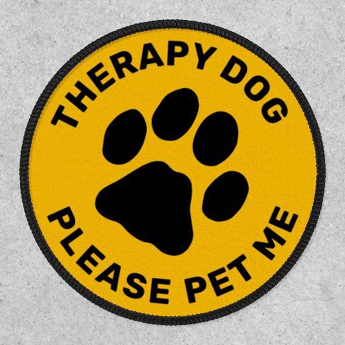 Therapy Dog Please Pet Me  Patch