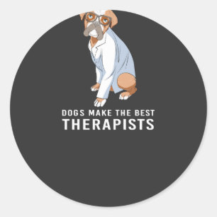 Therapy Dog Psychology Therapist Classic Round Sticker