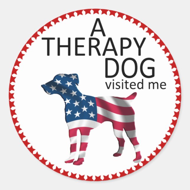 Therapy Dog Souvenir Sticker (Front)