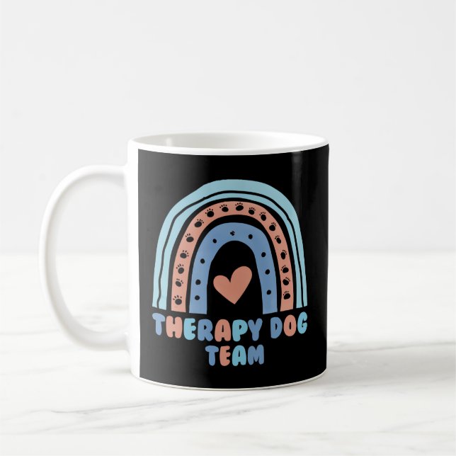 Therapy Dog Team For Animal Assisted Pet Therapy Coffee Mug (Left)