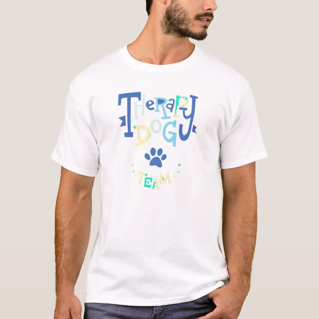 Therapy Dog Team T Shirt Animal Therapy (Front)