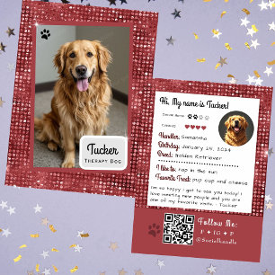 Therapy Dog Trading Card Wine Sparkle