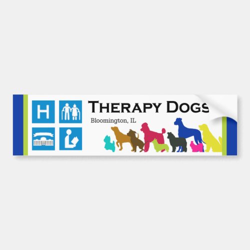 Therapy Dogs Bloomington Illinois Bumper Sticker