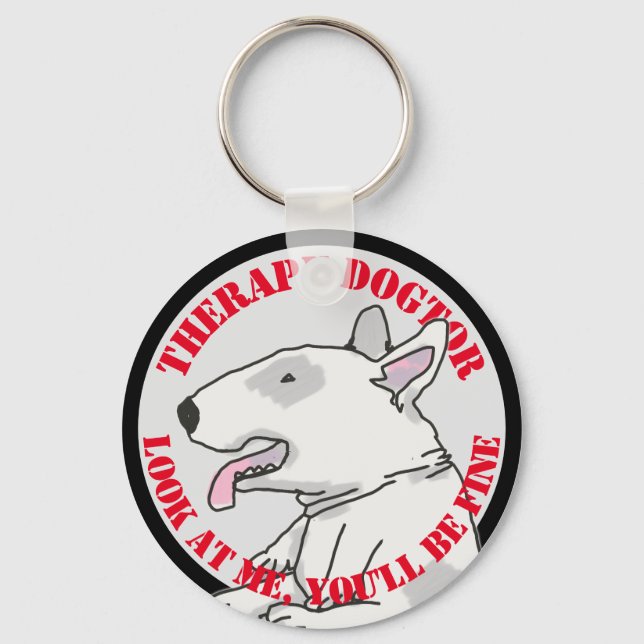 Therapy Dogtor Keychain (Front)