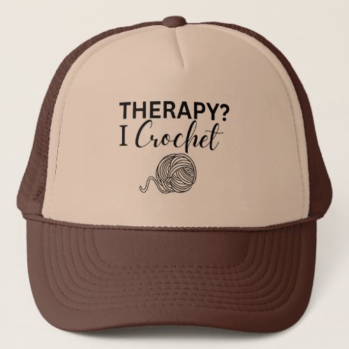 Therapy I Crochet Trucker Hat
