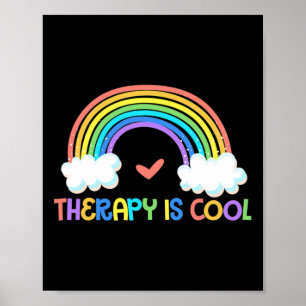 Therapy Is Cool Mental Health Awareness Therapist Poster