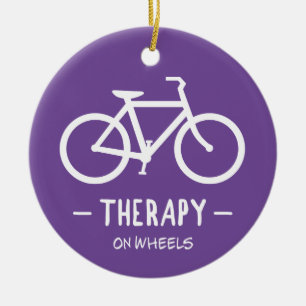 Therapy On Wheels Ceramic Ornament