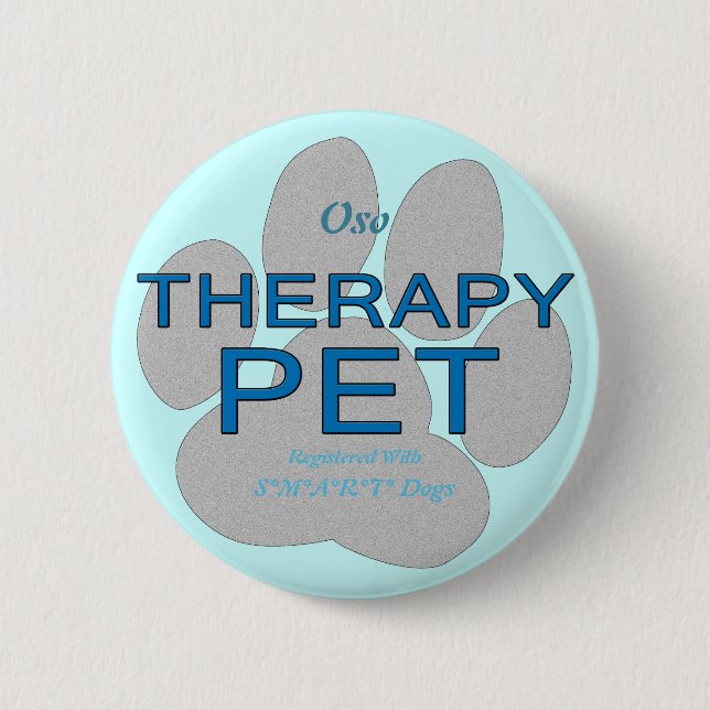Therapy Pet Pinback Button (Front)