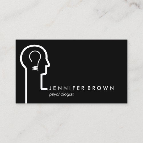 Therapy psychiatrist human brain business card