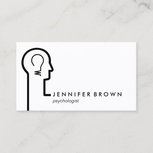 Therapy psychologist business card
