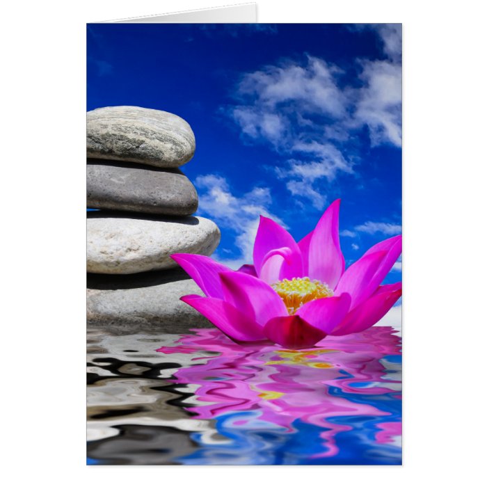 Therapy Rock Stones & Lotus Flower Cards