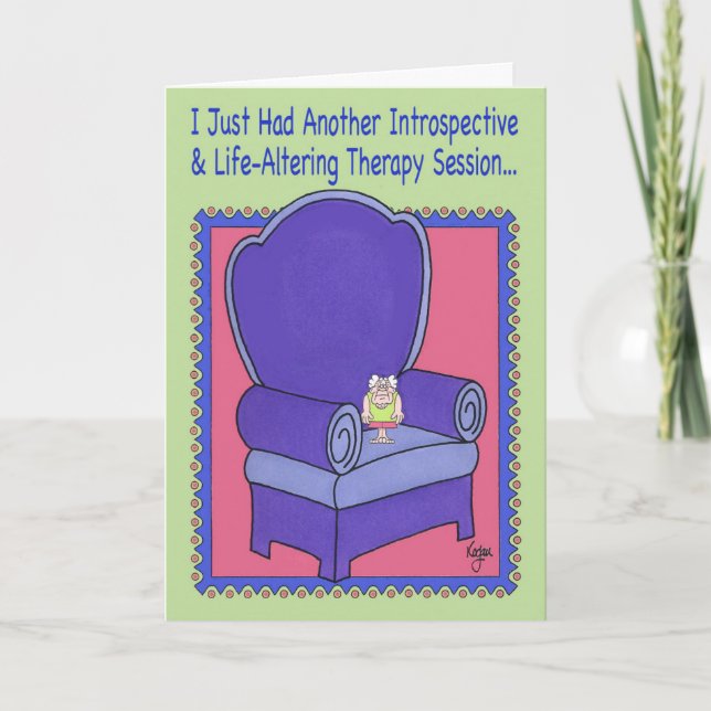 THERAPY SESSION Birthday Card (Front)