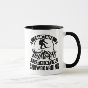 Therapy Snowboarding Mug