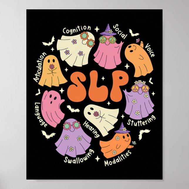 Therapy Speech Language Pathologist Halloween  Poster (Front)