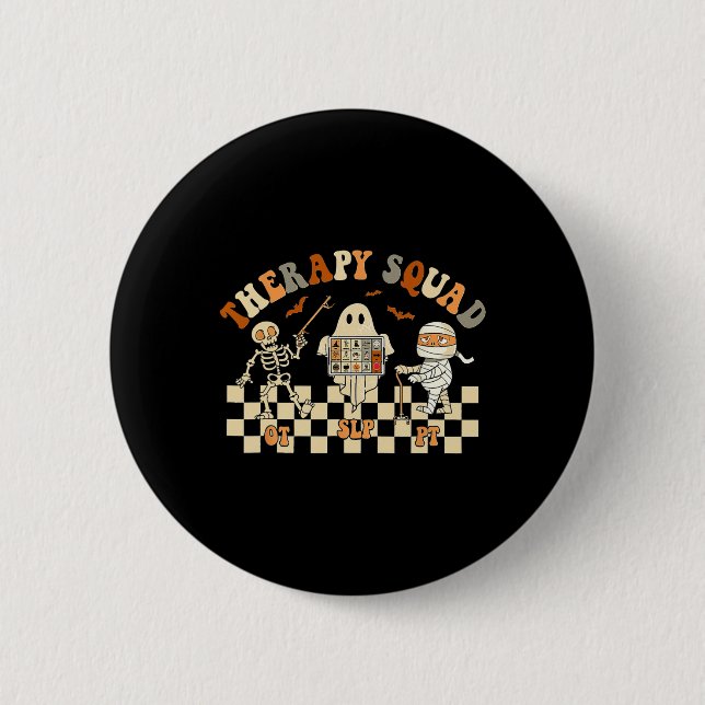 Therapy Squad Halloween Speech Physical  Button (Front)