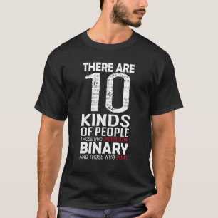 There Are 10 Kinds Of People  Binary Math Programm T-Shirt