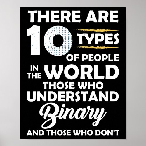 There Are 10 Types Of People In The World Those Poster