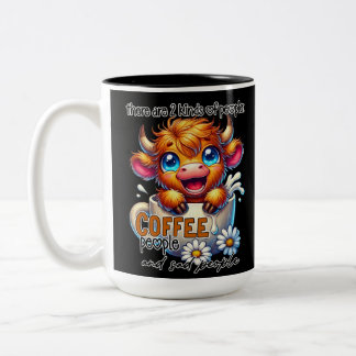 There Are 2 Kinds of People Coffee People and Sad Two-Tone Coffee Mug