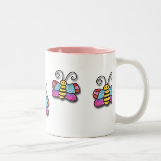 There Are Butterflies On My Mug! Two-Tone Coffee Mug