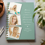 There are Dreamers' Quote Photo Collage Planner<br><div class="desc">Motivational Quote Photo Collage Yearly Planner. Design features 3 photographs of your choice,  the quote 'There are dreamers and there are planners; the planners make their dreams come true',  a cute little heart,  name and year. The teal background can be changed to any color using the 'edit further' tool.</div>