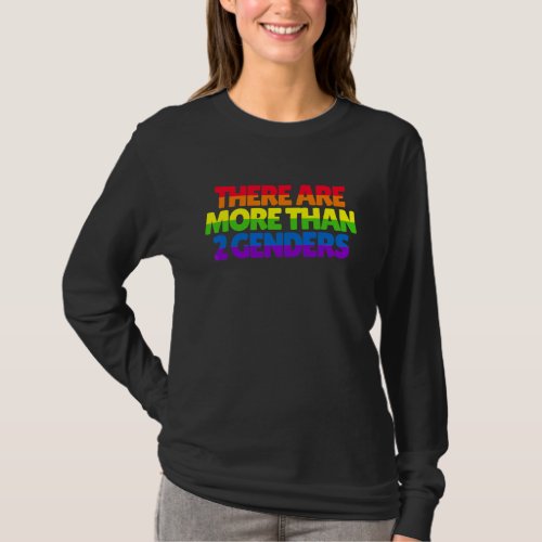 There Are More Than 2 Genders Rainbow LGBTQ Omnise T-Shirt