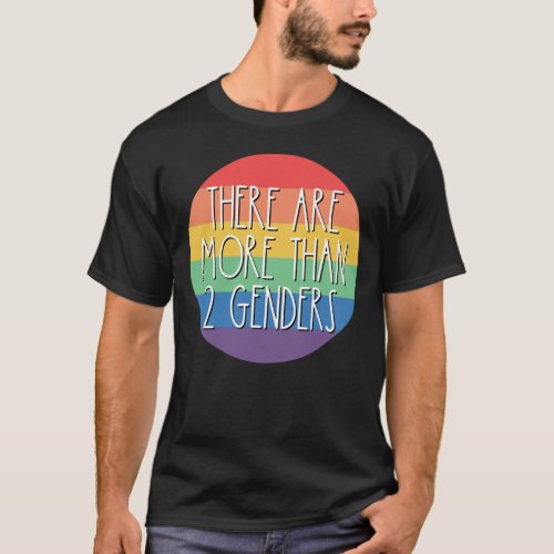 There Are More Than 2 Genders Rainbow LGBTQ T_Shirt