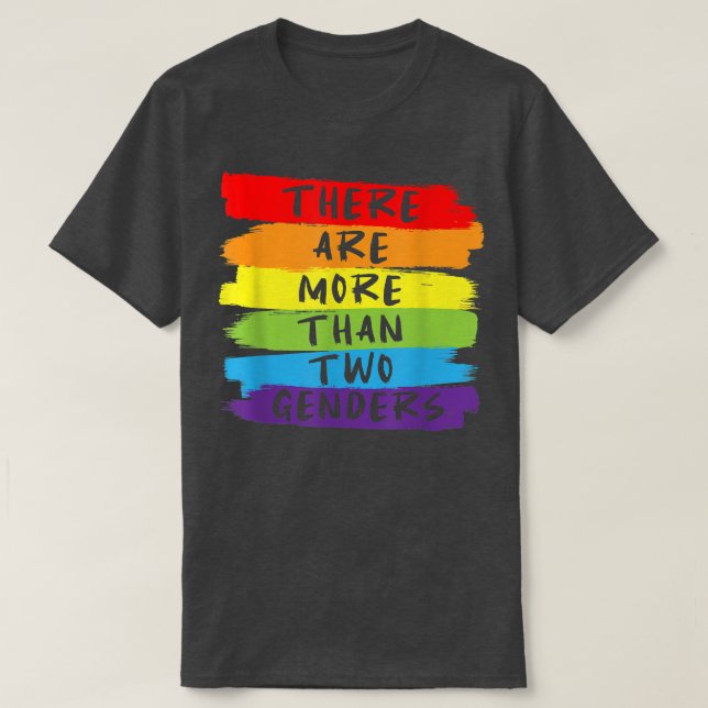 There Are More Than Two Genders LGBTQ  T-Shirt (Design Front)