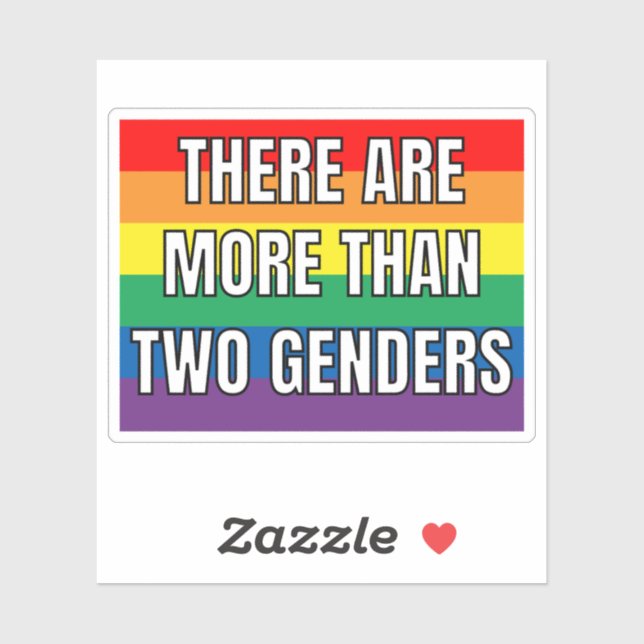 There Are More Than Two Genders Sticker (Sheet)