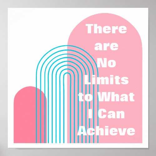 There Are No Limits Inspirational Quote Poster