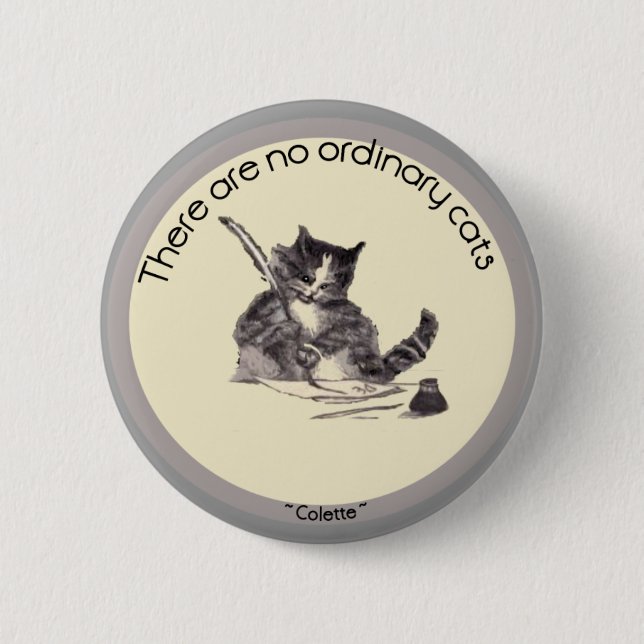 There are no ordinary cats pinback button (Front)