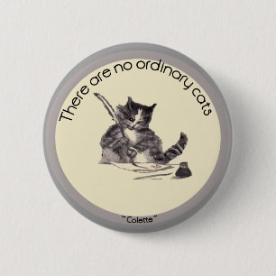 There are no ordinary cats pinback button