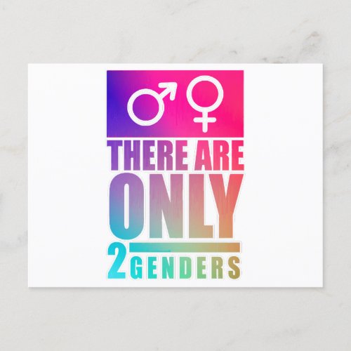 There are Only 2 Genders  Holiday Postcard