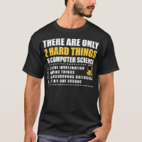 There are only 2 hard things in computer science s