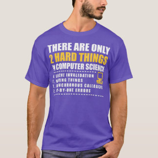 There are only 2 hard things in computer science T-Shirt