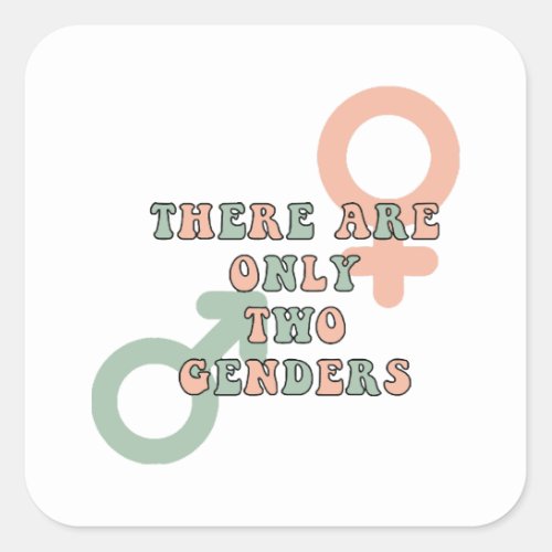 There Are Only Two Genders Square Sticker
