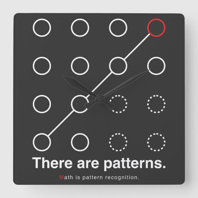 There_are_patterns Square Wall Clock (Front)