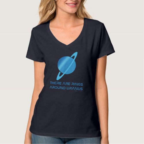 There Are Rings Around Uranus Word Astronomy Novel T_Shirt