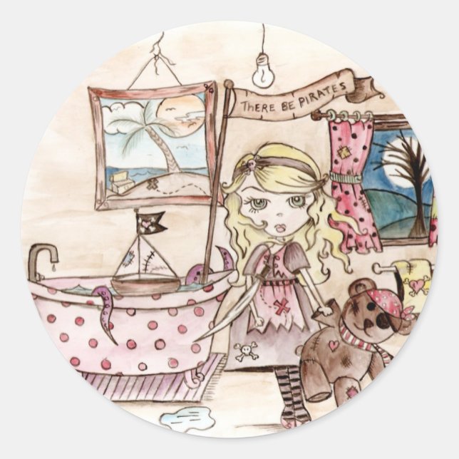 There Be Pirates - Stickers (Front)