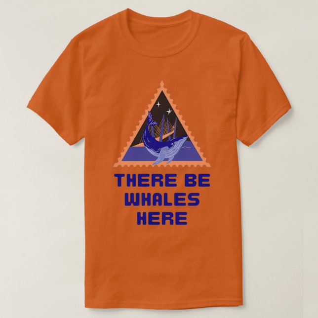 There Be Whales Here 1 T-Shirt (Design Front)
