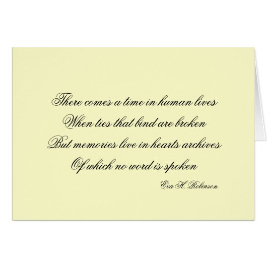 There comes a time... cards (Front Horizontal)