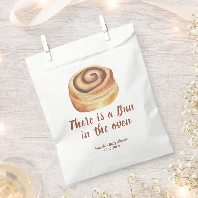There is a Bun in the oven Baby Shower Favor Bag (Clipped)