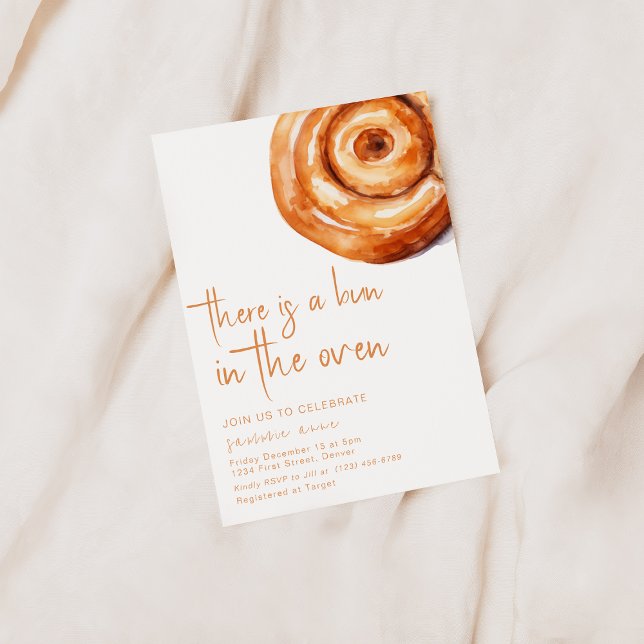 There Is A Bun In The Oven Baby Shower Invite (Creator Uploaded)
