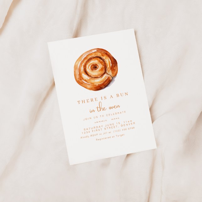 There Is A Bun In The Oven Baby Shower Invite (Creator Uploaded)
