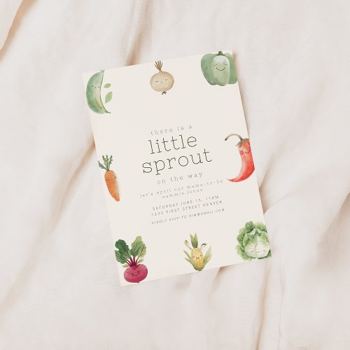 There is a Little Sprout on the Way Baby Shower Invitation