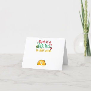 There Is A Little Taco In This Oven Pregnancy Gift Letterpress Thank You Card