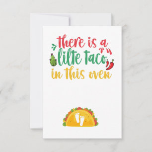 There Is A Little Taco In This Oven Pregnancy Gift Thank You Card